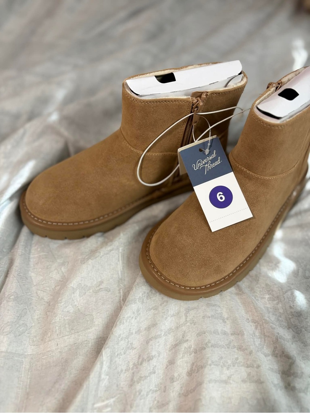 Universal Thread Chestnut Suede Ankle Boots